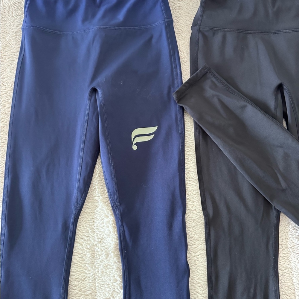 Navy and Black High-Waisted Leggings